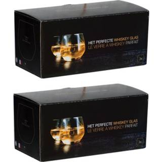 👉 Whisky glas transparant One Size 4x glazen 360 ml - 4 stuks 8720147659689