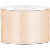 👉 3x Hobby/decoratie wit satijnen sierlinten 5 cm/50 mm x 25 meter - Cadeaulint satijnlint/ribbon - Witte linten - Hobbymateriaal benodigdheden - Verpakkingsmaterialen