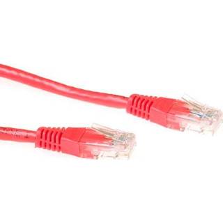 👉 Patch kabel PVC rood Ewent CAT6 U/UTP CCA Patchkabel AWG26 3u Flashgold - 8716065259773