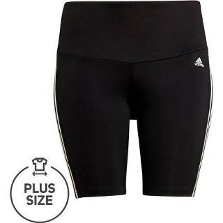 👉 Zwart vrouwen Adidas 3-Stripes Tight Plus Size Shorts Dames 4064044140289