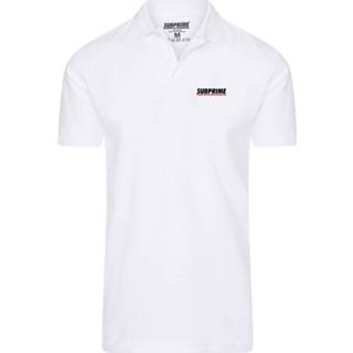 👉 Katoen s wit rits normaal programma mannen Polo Stripe White Heren 7442144097066