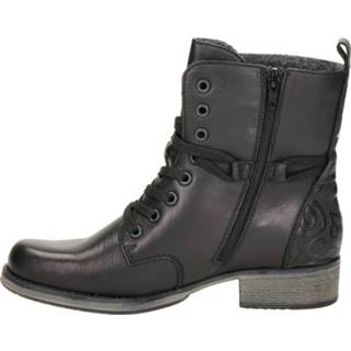 👉 Veterboots zwart vrouwen kunstleder Rieker 8720251268135 872025126818