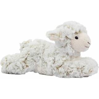 👉 Knuffel pluche active lammetje/schaapje liggend 22 cm