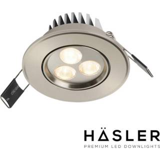 👉 Inbouwspot wit RVS Häsler Mataro Incl. Fase Aansnijding Dimbaar 8 cm 4 Watt Warm Set - 1 Spot 8719304928676