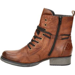 👉 Veterboots kunstleder vrouwen cognac Rieker 8720251268234 872025126825