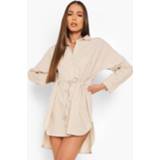 👉 Blouse Jurk Met Touwtjes, Stone