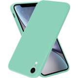 👉 Silicone ShieldCase iPhone Xr vierkante case (aqua) 7424901348390