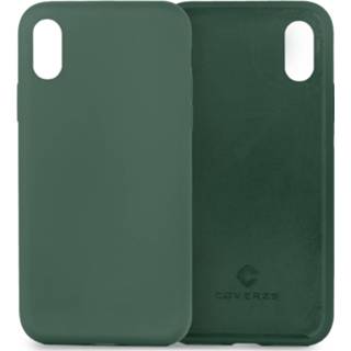 👉 Silicone X Xs Coverzs Luxe Liquid case iPhone / (dennengroen) 8720391672427