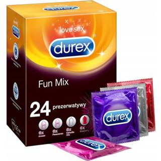 👉 Condoom latex rood Durex Fun Mix - 24 Condooms Assortiment 5900627092790