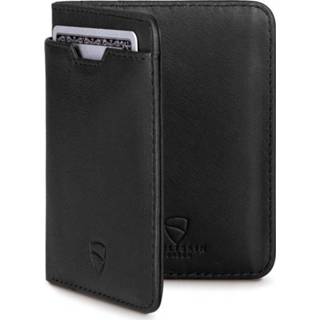 👉 Portemonnee zwart leather pasjeshouders Vaultskin - City slim RFID blocking wallet unisex black 639725413156