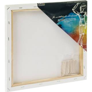 👉 Canvas schildersdoek One Size wit 30 x cm voor hobby verven/schilderen - DIY hobbymaterialen artikelen Schilderijen maken 8720276857185