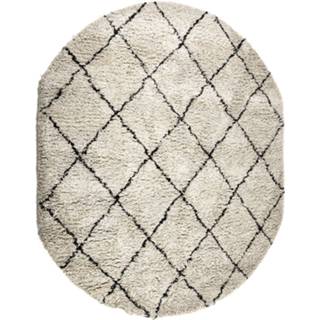 👉 Vloerkleed beige polyester symmetrisch patroon active By Boo Rox Oval 8719743438187