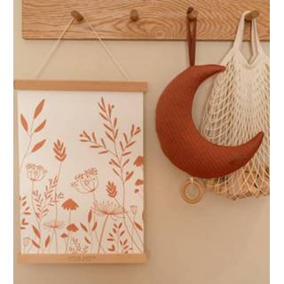 👉 Poster papier One Size oranje Little Dutch A3 - Wild Flowers Rust 8720168534491