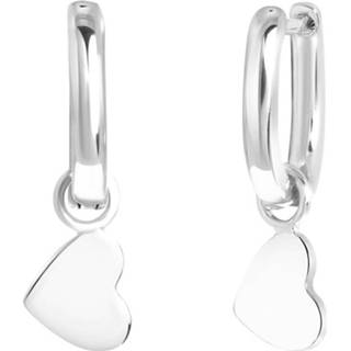 👉 Oorbel One Size lucardi zilver hart zilverkleurig zilveren oorbellen ovaal 8719802237294