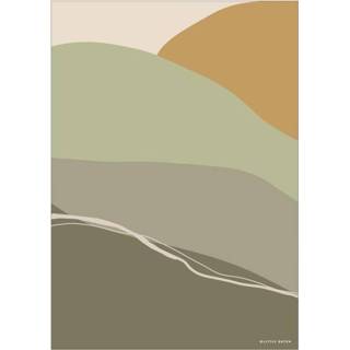 👉 Poster papier One Size groen Little Dutch A3 - Horizon olive 8720168534187