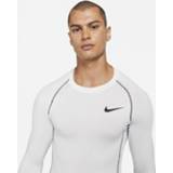 👉 Wit s male men mannen Nike Pro Dri-FIT Herentop met lange mouwen en strakke pasvorm - 195237759804