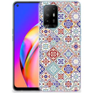 👉 Siliconen hoesje OPPO A94 5G | Reno5 Z TPU Tiles Color 8720632886064