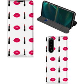 👉 Lippenstift Sony Xperia 5 III Hoesje met Magneet Lipstick Kiss 8720632171627
