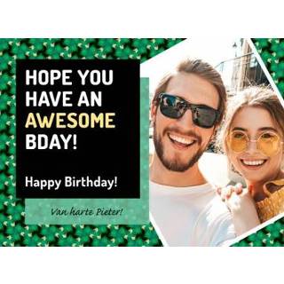 👉 Verjaardagskaart met naam Luckz | Awesome bday!