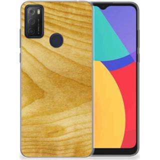 👉 Bumper hoesje hout Alcatel 1S (2021) Licht 8720632071415