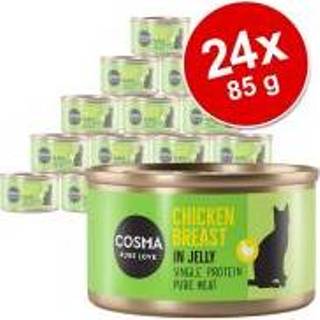 👉 Kattenvoer Voordeelpakket Cosma Original in Gelei 24 x 85 g Gemengd pakket 4062911008359