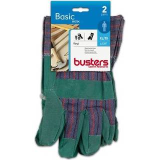 👉 Handschoenen groen blauw vinyl katoen male Busters vinyl/katoen groen/blauw M10 – 2 paar 5414157720721