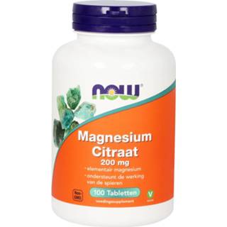 👉 Magnesium NOW Citraat 200 mg tabs - 100 st