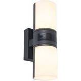 👉 Buitenwandlamp antraciet male Lutec buiten wandlamp Cyra + bewegingsmelder 15W 6939412049113