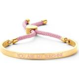 👉 Roze One Size no color Key Moments 8KM BC0036 Stalen Open Bangle met Tekst en Rope smile sparkle shine Grootte 58x45 mm Rosékleurig / Lichtroze 8719956244155