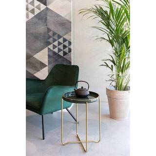 👉 Bijzettafel groen goud active Celina donkergroen/goud Scandic House 8718548048010