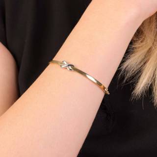 👉 Bicolor Color-Wit 9 Karaat bangle infinity 8717637992029