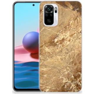 👉 Siliconen hoesje marmer Xiaomi Redmi Note 10S | 10 4G TPU Creme 8720632832047