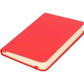 👉 Schrift rood Pocket Luxe Gelinieerd A6 Formaat - Notitieboek Hardcover 8720276147682