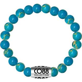 👉 Blauw staal One Size no color CO88 Rekarmband 'Elemental' Ocean Blue 6 mm staal/aqua 8CB-17018 8719323286177
