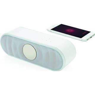 👉 Luidspreker wit ABS One Size XD Collection speaker Flow bluetooth 18 cm 3-delig 8714612097380