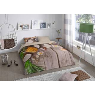 👉 Dekbedovertrek bruin katoen Good Morning Coconut - brown 8717285170992