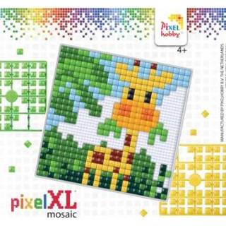 👉 XL GeenKleur Pixelhobby Giraffe 12x12 cm 8718468641001