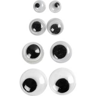 👉 40x Wiebel oogjes/googly eyes 4-6-8-10 mm
