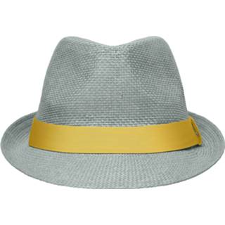 👉 Trilby hoedje grijs geel One Size Street style lichtgrijs met 8718758531135