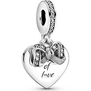 👉 Zilver One Size array Pandora 799221C01 Hangbedel Bow & Love Heart 5700302900477