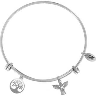 👉 Armband staal active bangle vrouwen CO88 Levensboom/Engel staal, one-size 8CB-21004 8719323280953