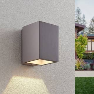 👉 Buiten wandlamp beton grijs lindby warmwit a+ LED buitenwandlamp Cataleya uit