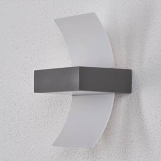 👉 Grafietgrijs Gebogen LED-buitenwandlamp Skadi