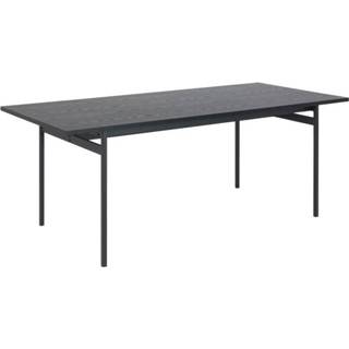 👉 Eettafel zwart essenhout fineer Bendt 'Mick' 200 x 90cm, kleur 5713941159526