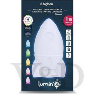 👉 Bluetooth speaker One Size no color Draadloze met verlichting - raket 3499550367805