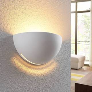 👉 Wand lamp gips a++ wit lindby wandlamp Jaron, halfrond