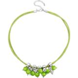 👉 Halsketting groen vrouwen aantrekkelijk design metaal Collier met kralen KLiNGEL 4055717467420