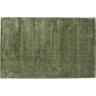 👉 Vloerkleed donkergroen groen viscose effen active Kare Glimmer Green 170x240cm 4025621532422