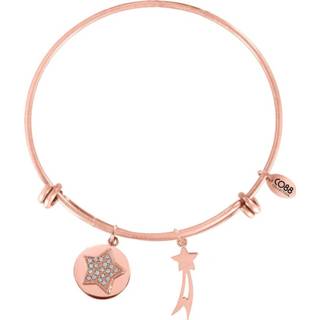 👉 Armband staal rosgoudverguld vrouwen bangle active CO88 'Ster-Komeet' staal/rosékleurig, all-size 8CB-10003 8718754157018
