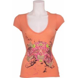 👉 Oranje elastan viscose vrouwen handwas Tavy J284C S323 080 - Met Jeans T-shirts